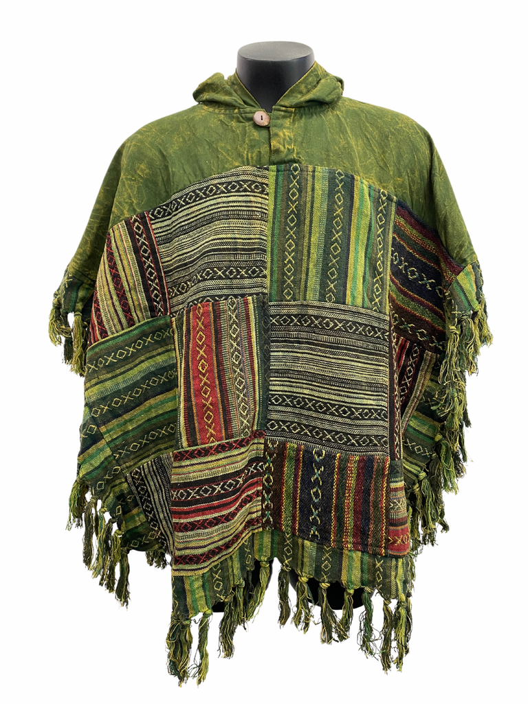 Square patchwork Poncho