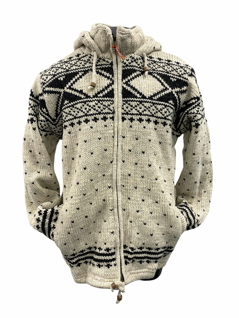 Knit Jacket Cream/Black we