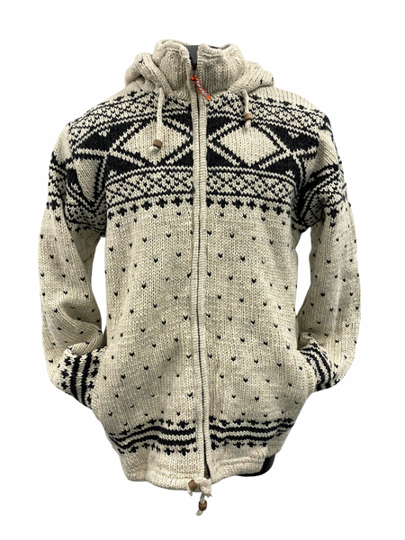 Knit Jacket Cream/Black we