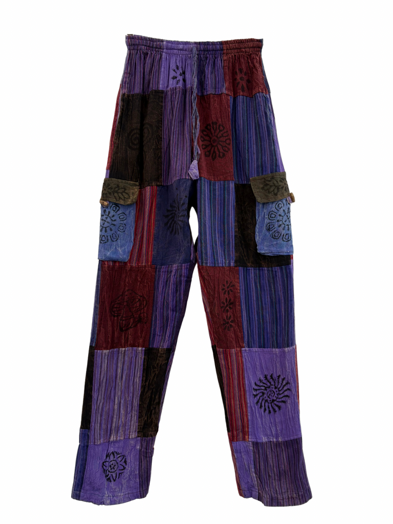 Patchwork cargo pants L