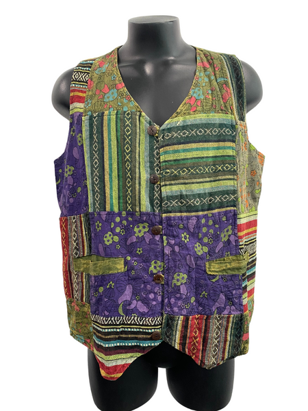 Cotton mushroom print/ gheri vest