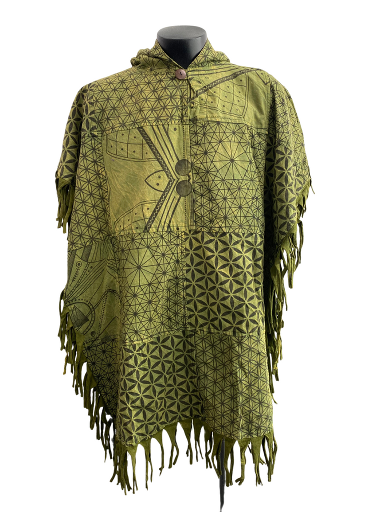 Geo/Flower of Life Patchwork Poncho Square