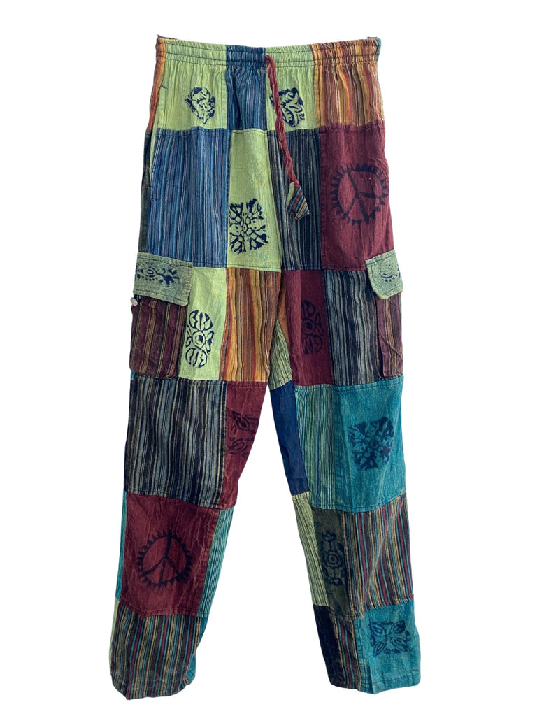 Patchwork cargo pants L