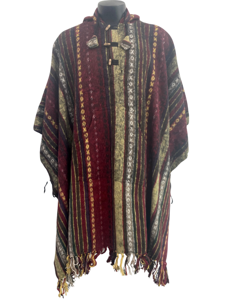 Poncho brushed Gheri cotton