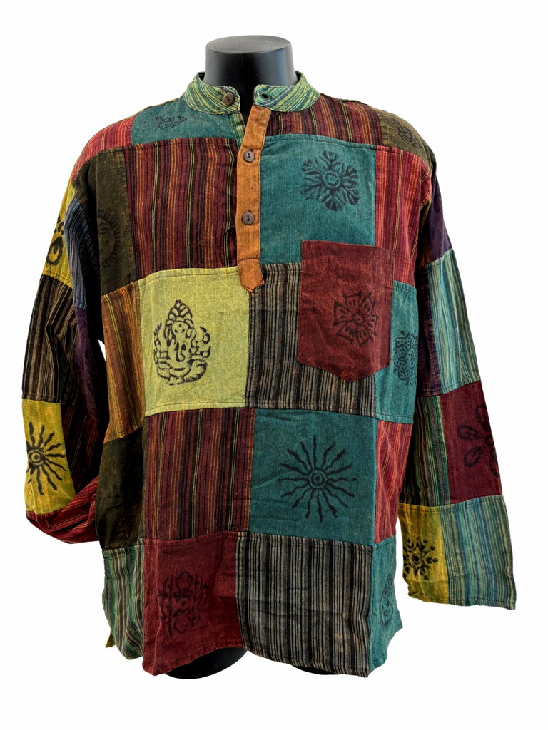 Patchwork Cotton Shirt L