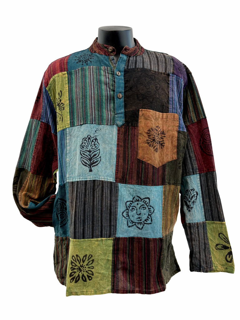 Patchwork Cotton Shirt L