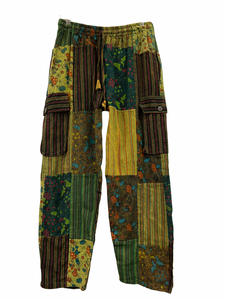Cargo Pants Mushroom Patchwork Green