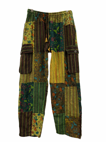 Cargo Pants Mushroom Patchwork Green