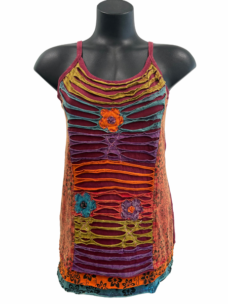 Women’s razor cut singlet Maroon