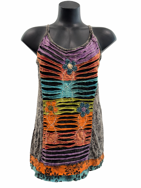 Women’s razor cut singlet Charcoal