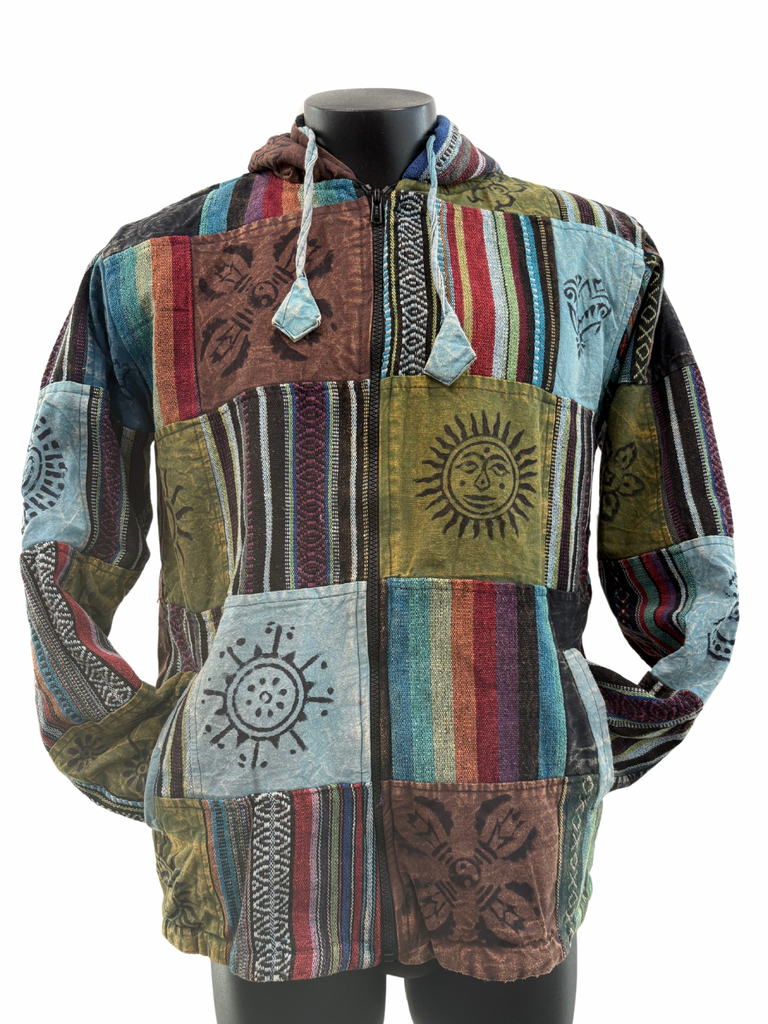 Block printed patchwork Jacket Size S