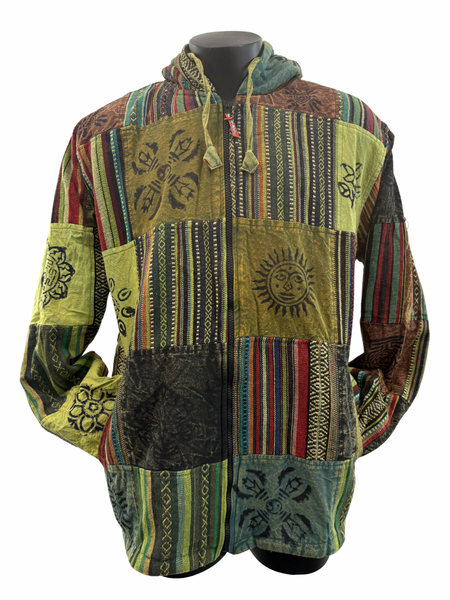 Block printed patchwork Jacket Size L