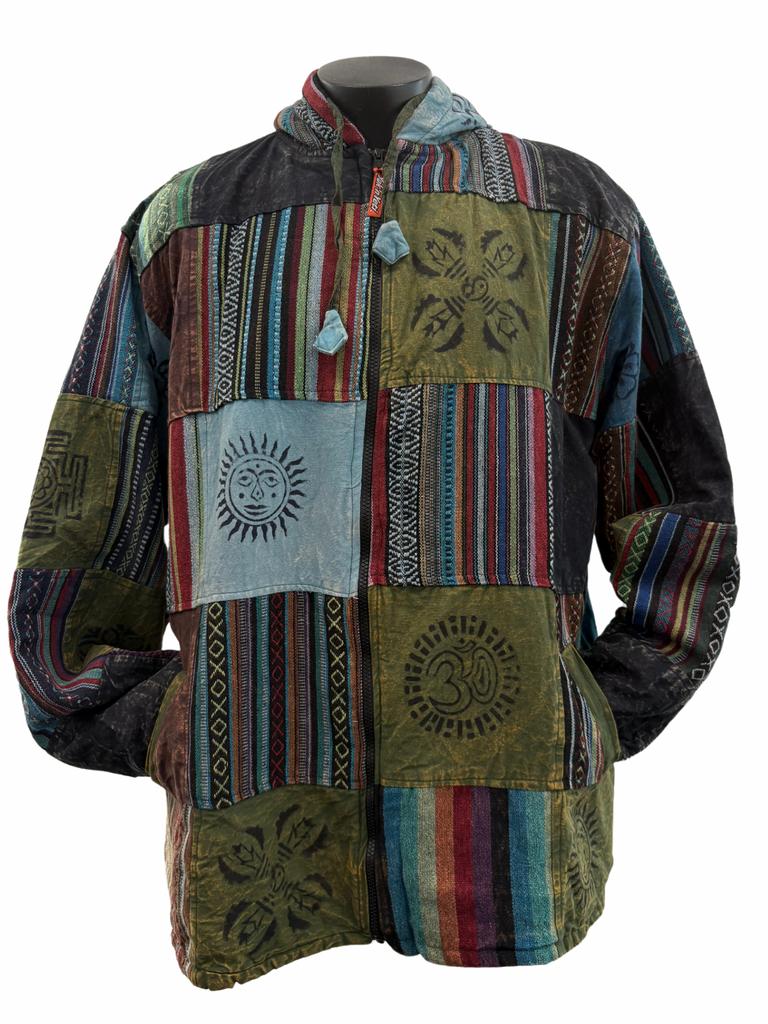 Block printed patchwork Jacket Size 3XL