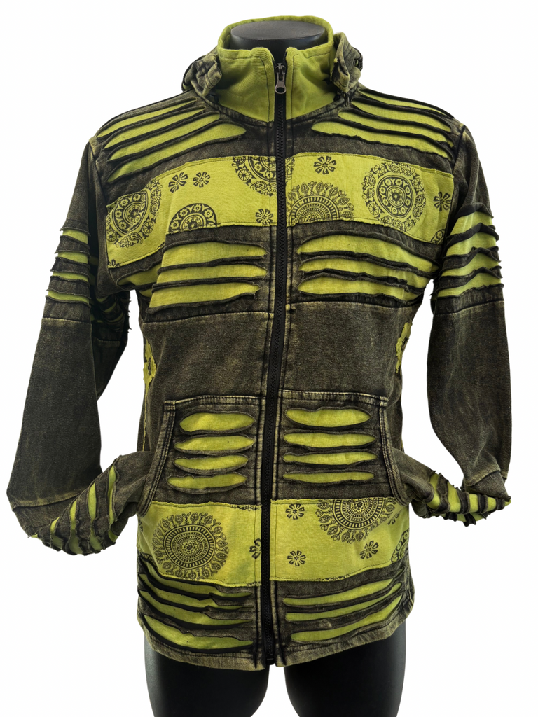 Knit Razor cut Jacket Green