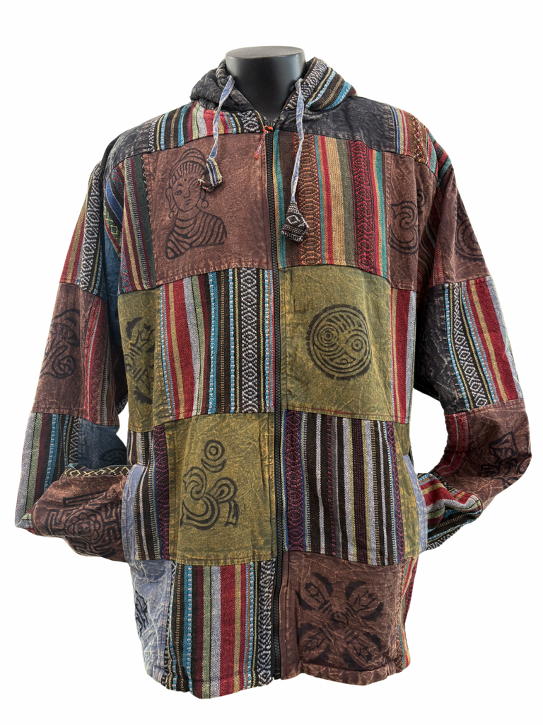 Block printed patchwork Jacket Size XXL