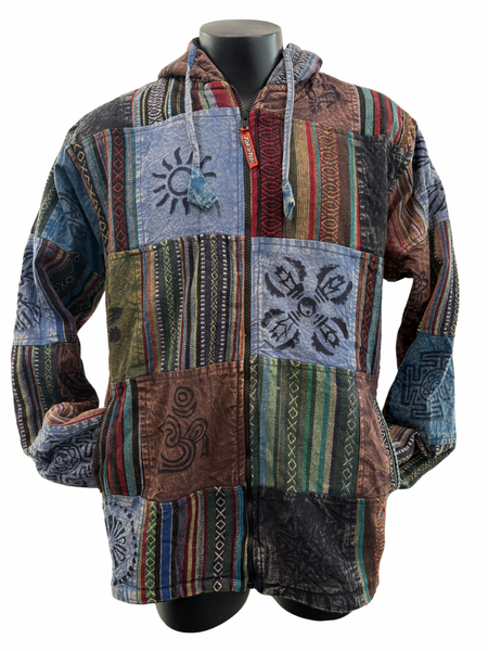 Block printed patchwork Jacket Size L