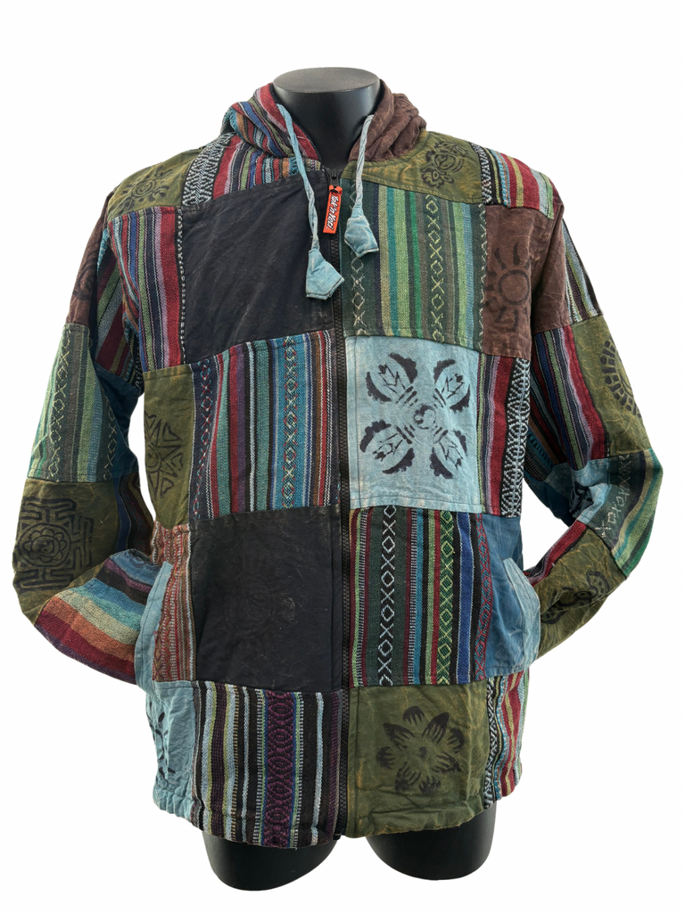 Block printed patchwork Jacket Size M