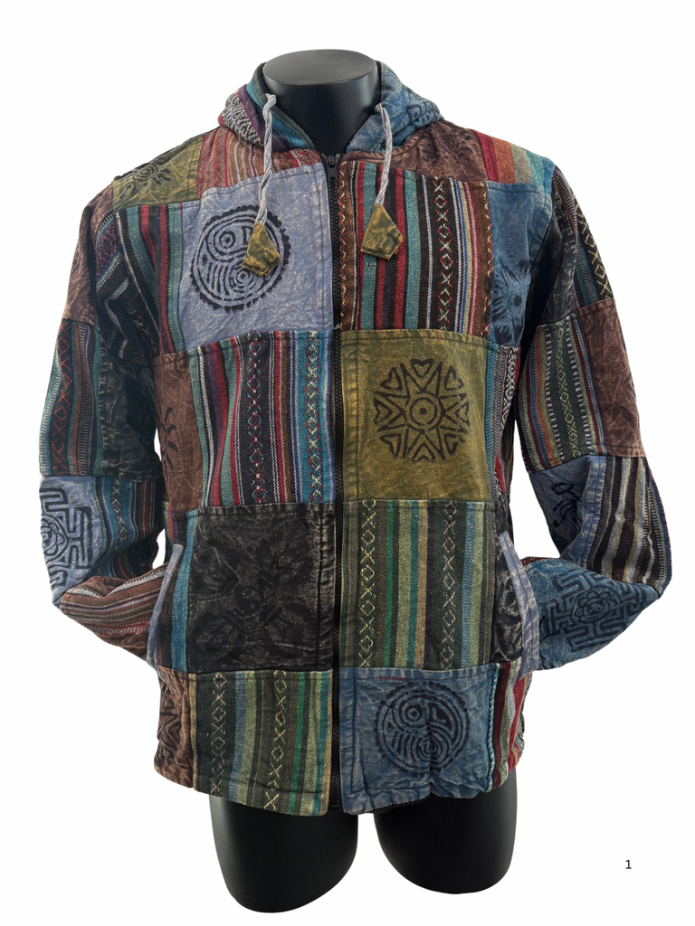 Block printed patchwork Jacket Size S