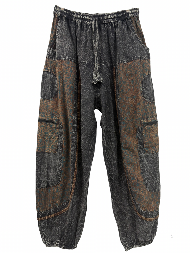 Doof pants Freddie charcoal /brown