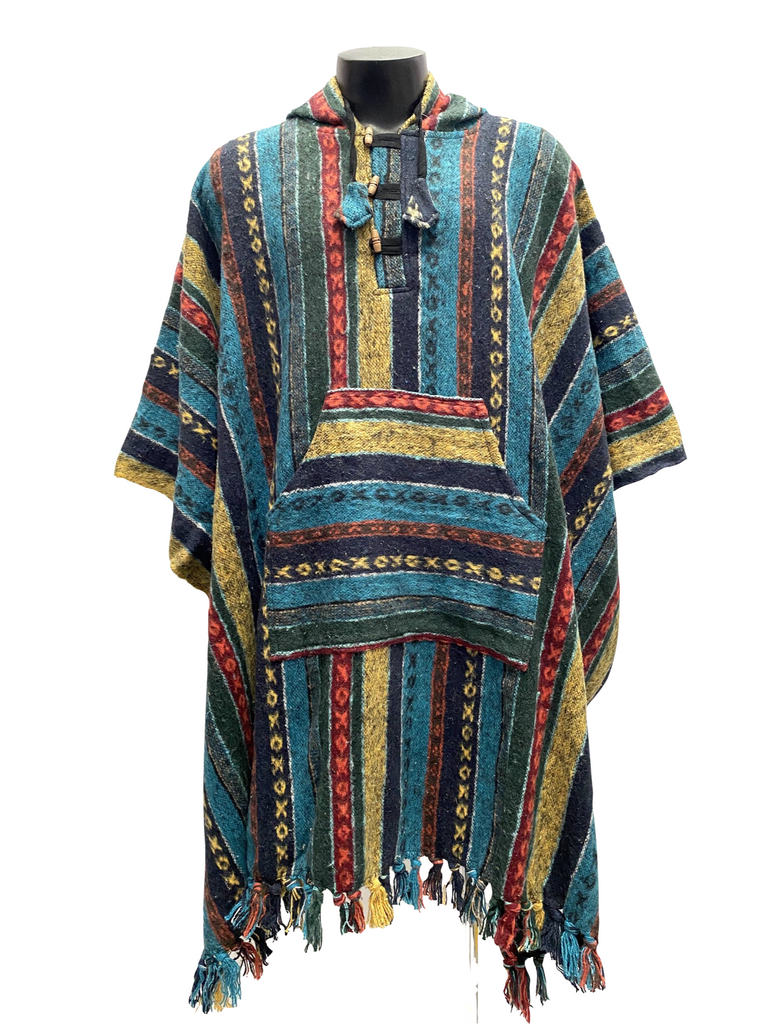 Poncho brushed Gheri cotton