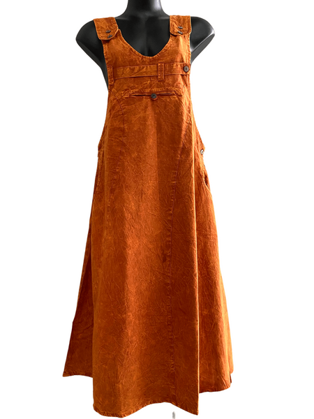 Long stonewashed pinafore