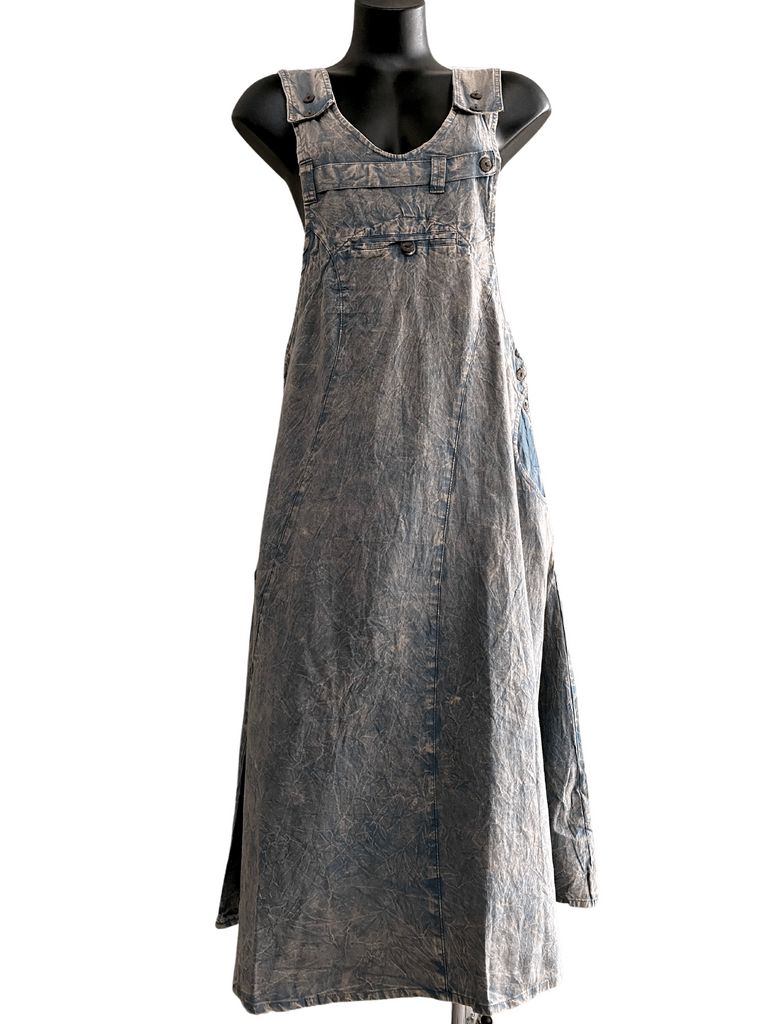 Long stonewashed pinafore