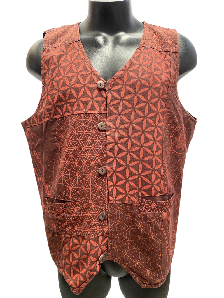 Flower of Life/Geo cotton vest