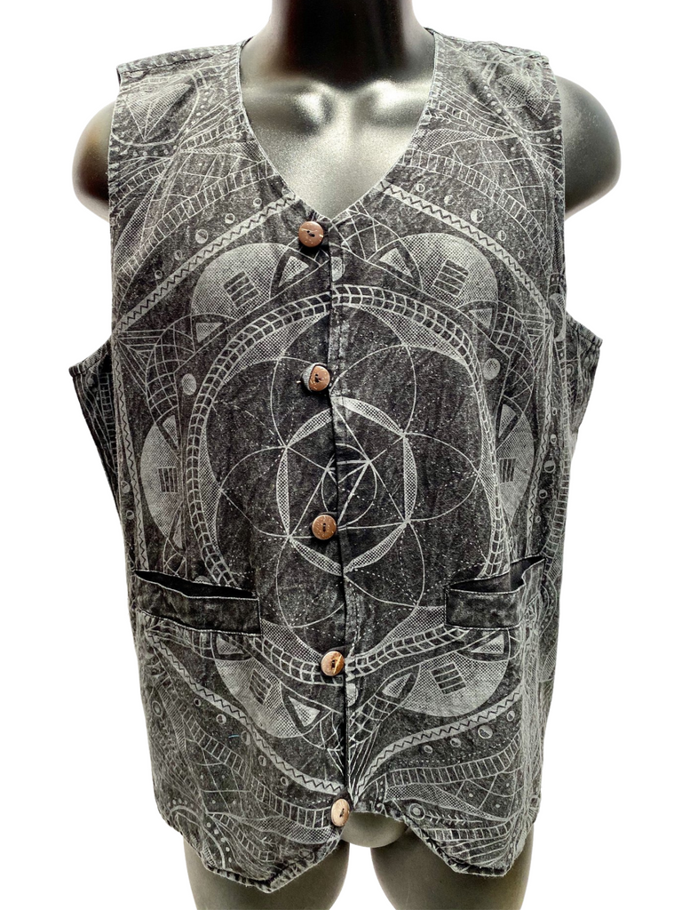 Geo cotton vest
