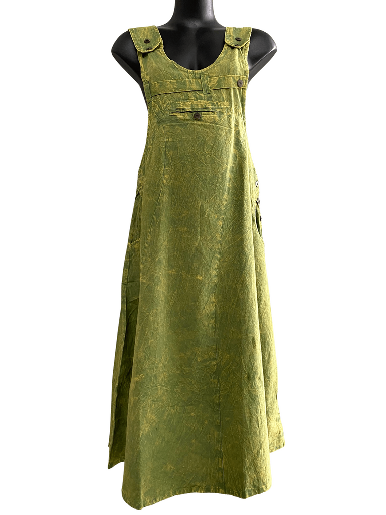 Long stonewashed pinafore