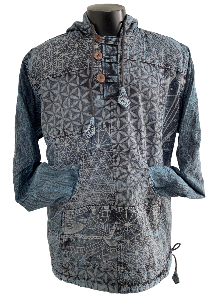 Geo/Flower of Life Patch Pullover