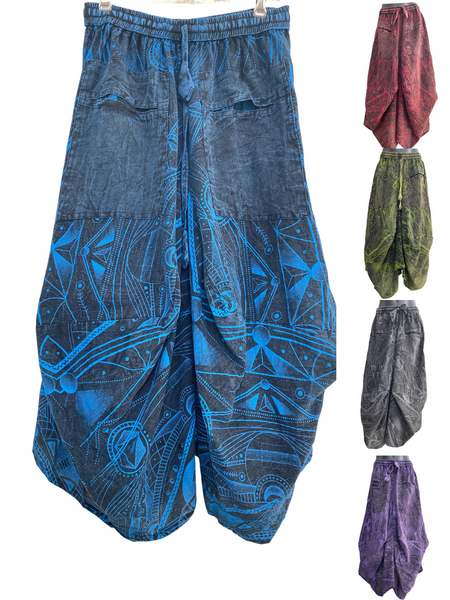 Shaped Geo Print Skirt