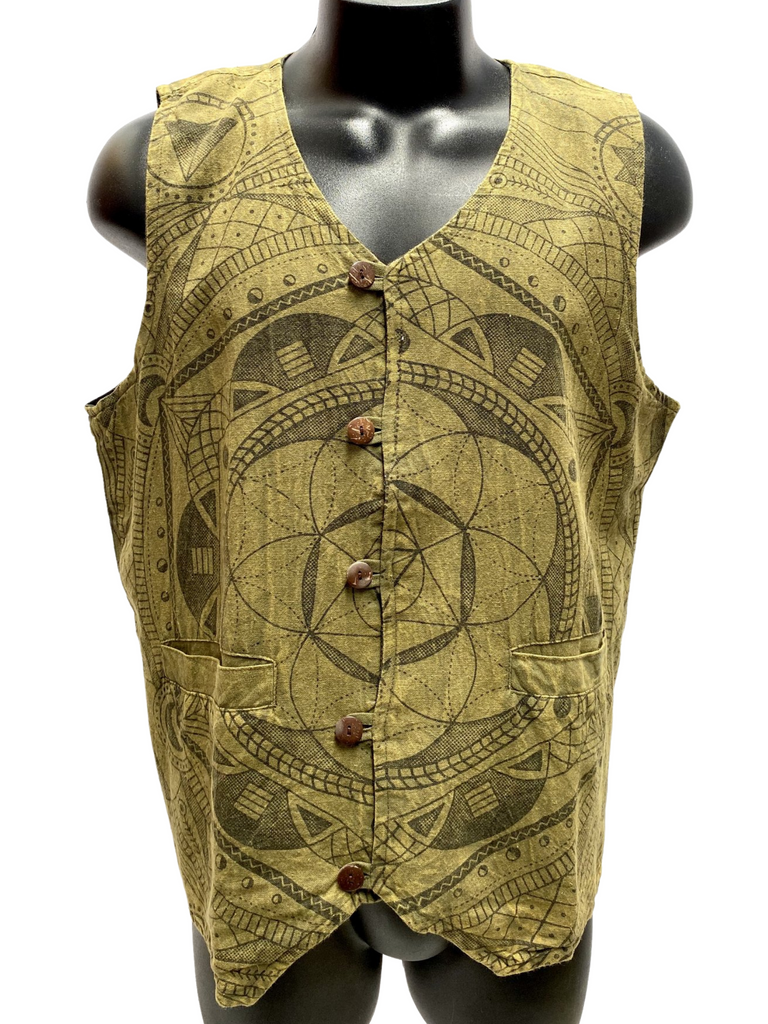 Geo cotton vest