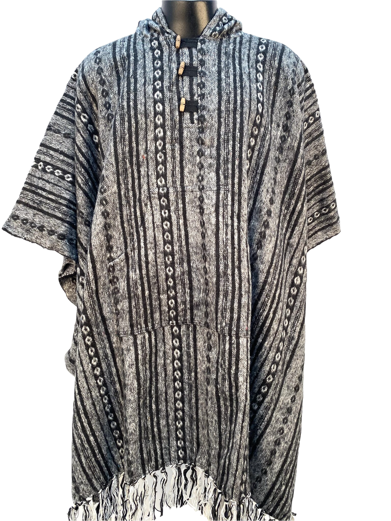 Poncho brushed Gheri cotton