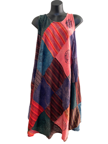 Patchwork cotton dress S/M