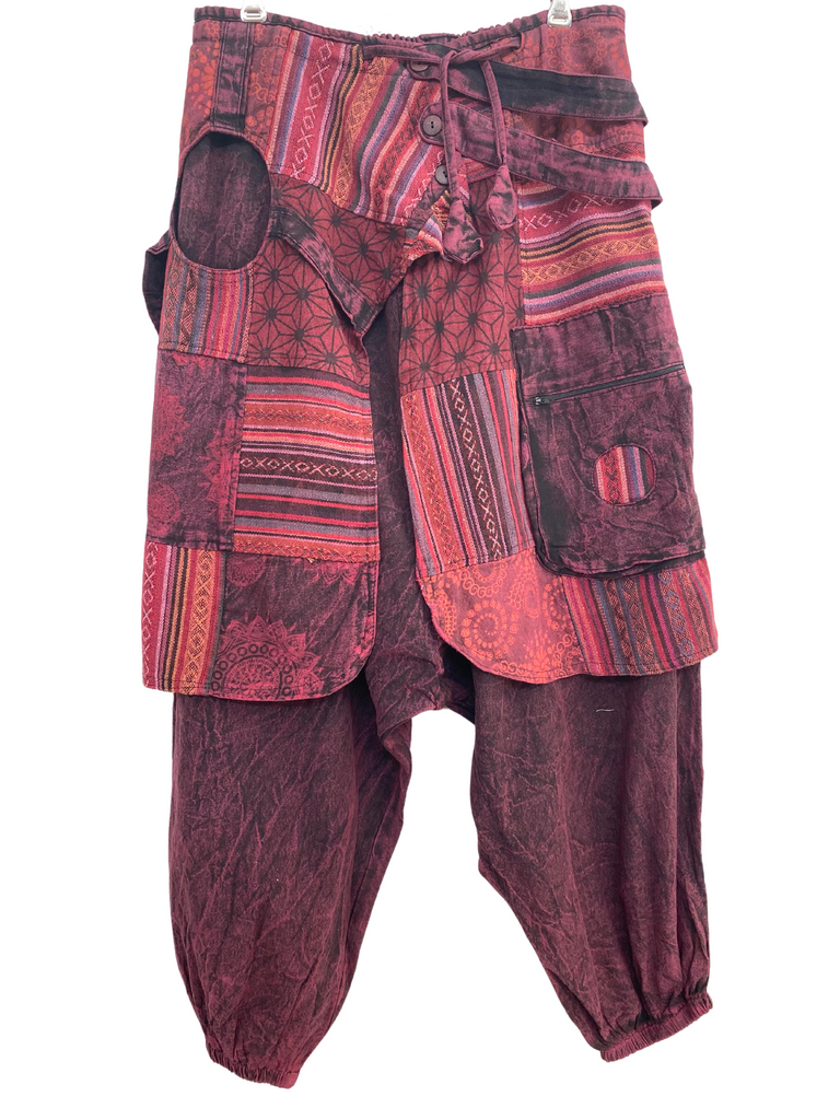 Doof Pants with patchwork wrap