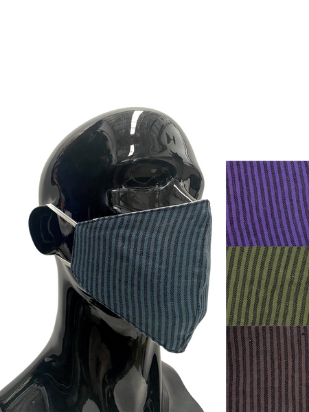 Cotton face mask stripes 4 colour ways
