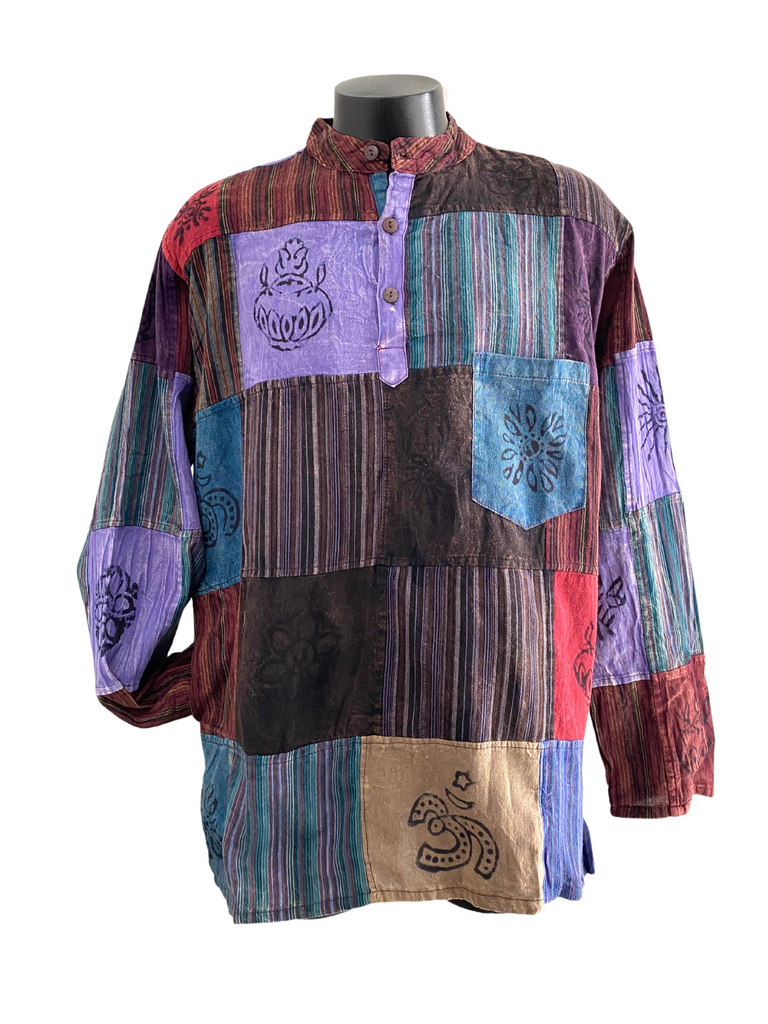 Patchwork Cotton Shirt L