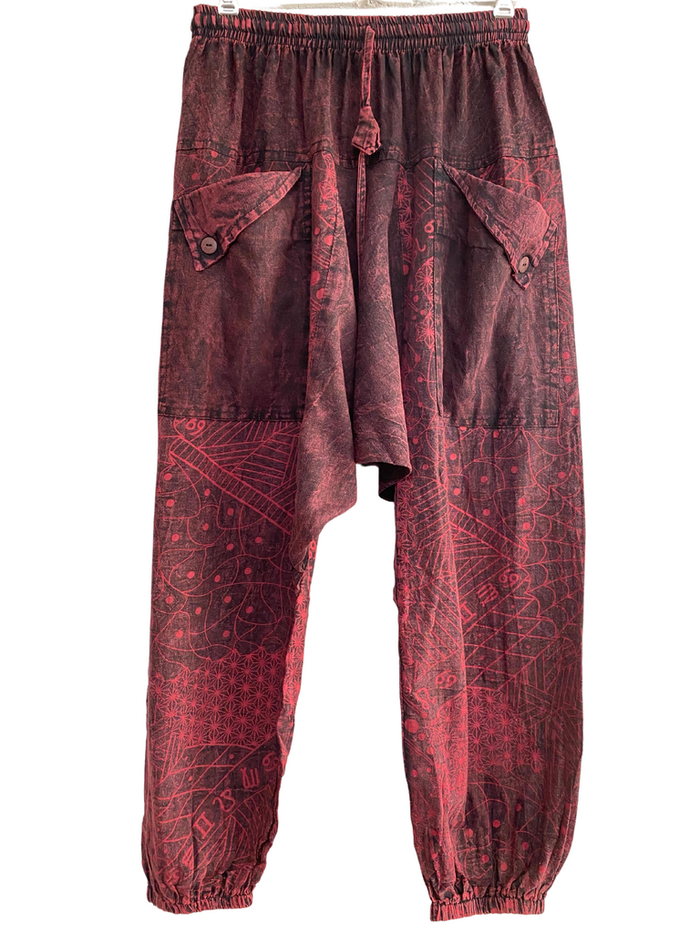 Cotton Zodiac/Web print Pants