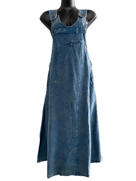 Long stonewashed pinafore