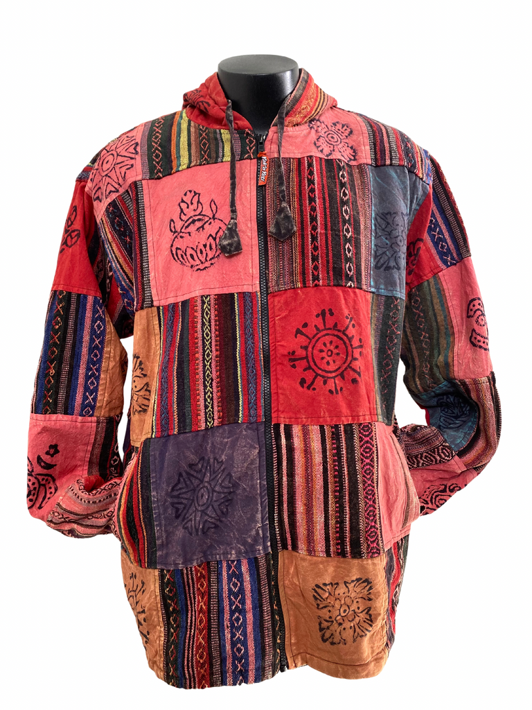 Block printed patchwork Jacket Size XL
