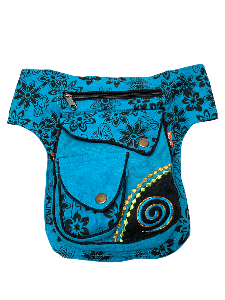Cotton hip bag embroidered