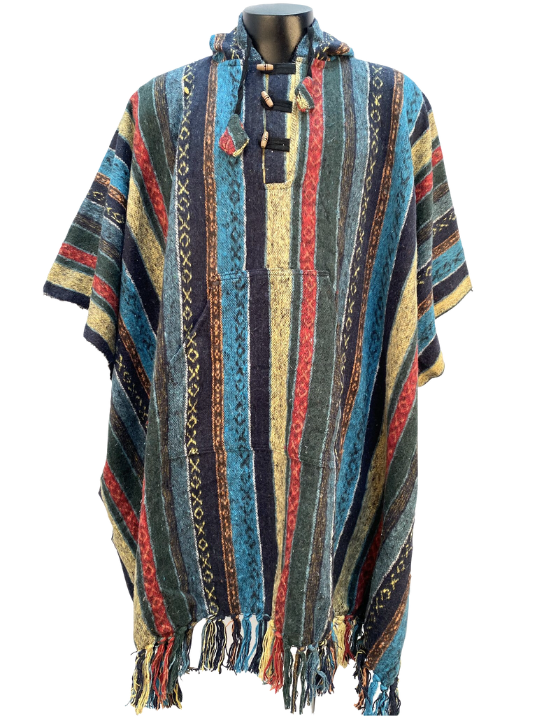 Poncho brushed Gheri cotton