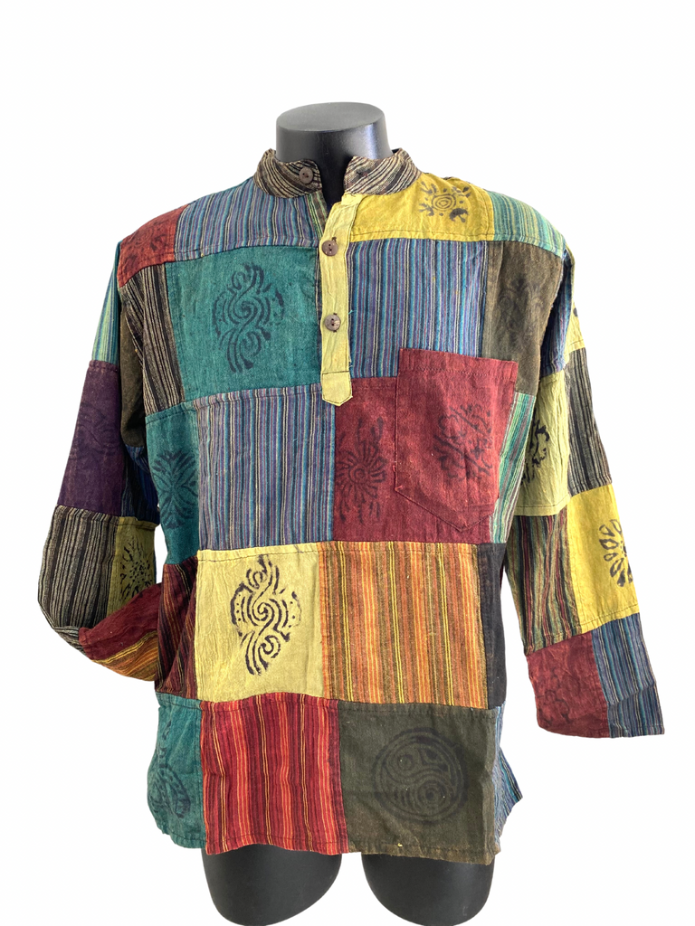 Patchwork Cotton Shirt S