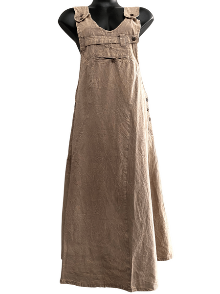 Long stonewashed pinafore