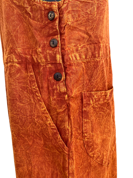 Short Stonewashed cotton overalls