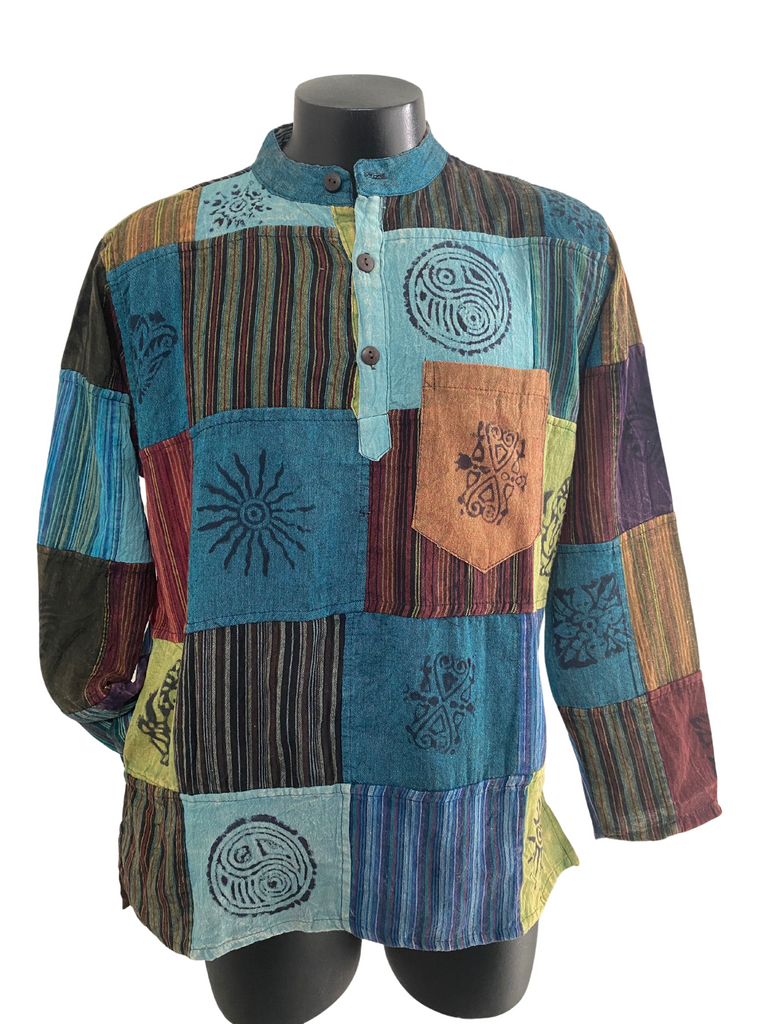 Patchwork Cotton Shirt S