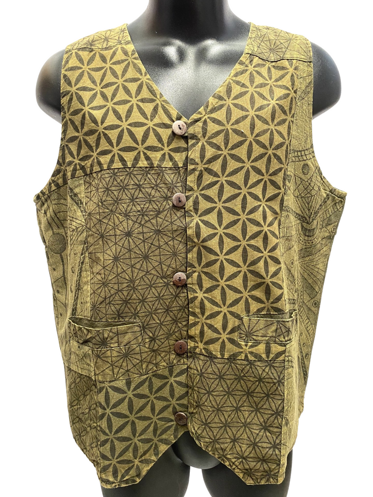 Flower of Life/Geo cotton vest