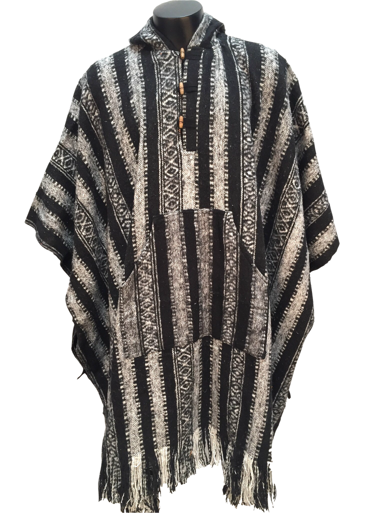 Poncho brushed Gheri cotton