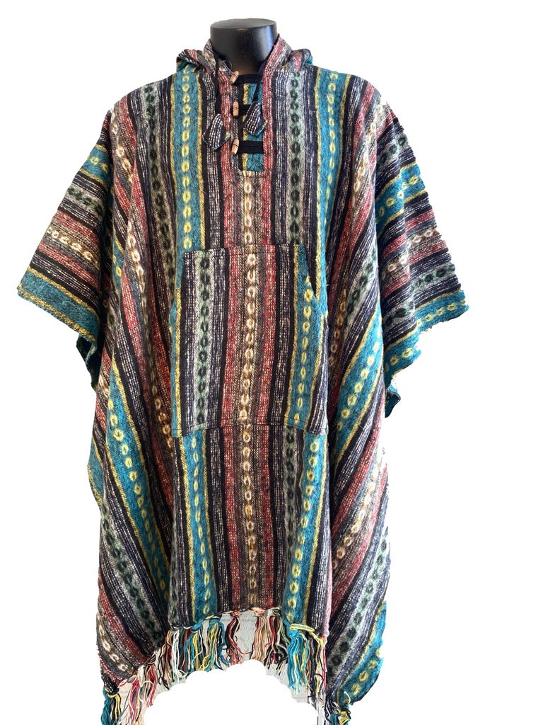 Poncho brushed Gheri cotton