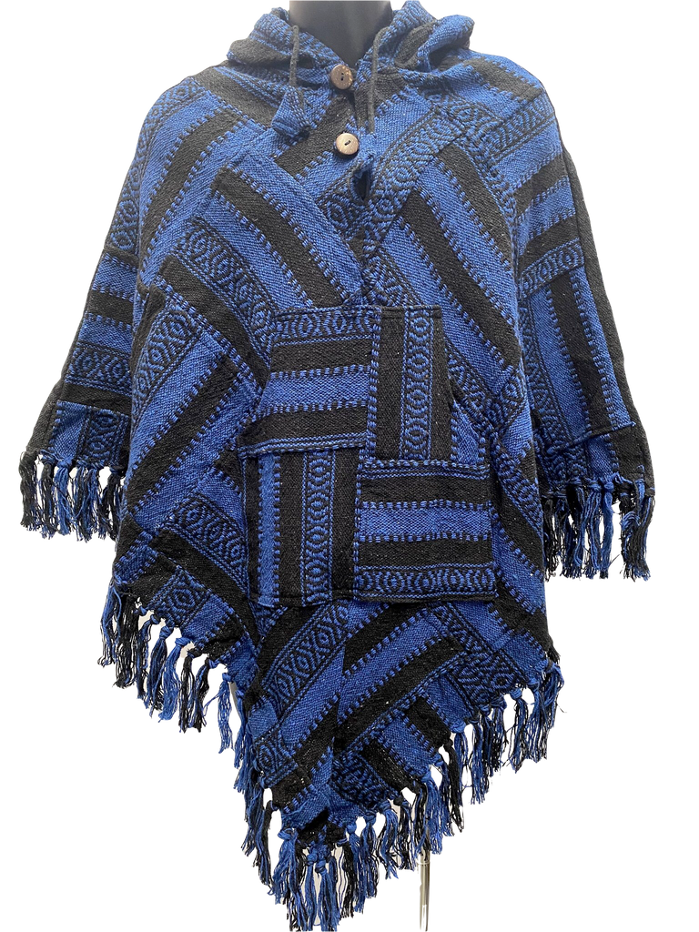 Two tone Gheri Poncho